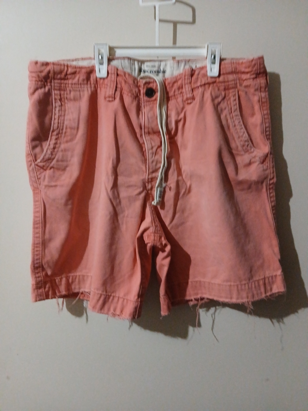Abercrombie & Fitch Casual Coral Drawstring Shorts Men Size 34